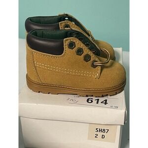 VTG Shoes By‎ Lindemann Wheat Boots Size 2D Infant Genuine, Leather Upper New
